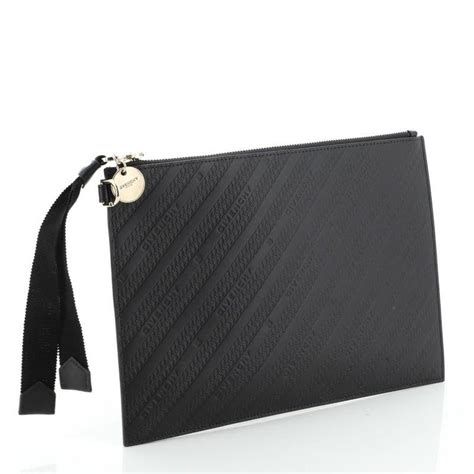 givenchy double zip leather pouch